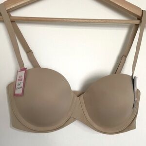 Maidenform Self Expressions Sz 36C Women's Beige Stay Put Convertible Bra